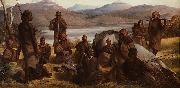 Robert Dowling Group of Natives of Tasmania oil painting on canvas